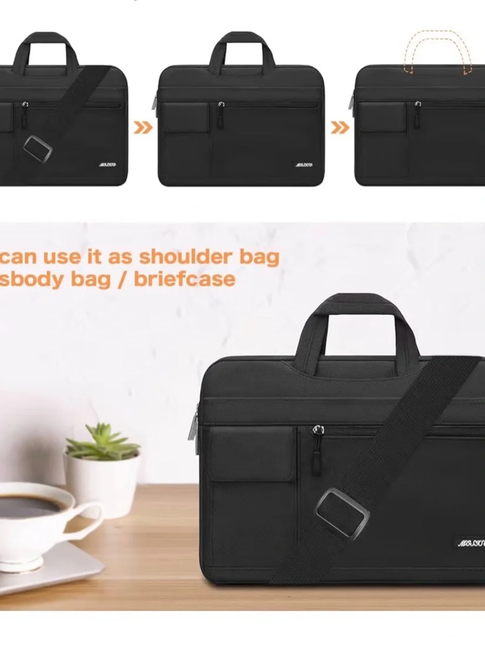 Black Laptop Carrier Shoulder Bag